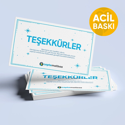 Acil Teşekkür Kartı