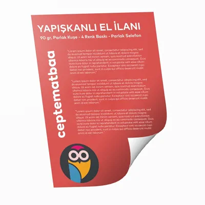 Yapışkanlı El İlanı